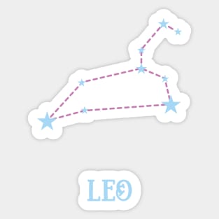 Leo Zodiac Sign Constellation Sticker